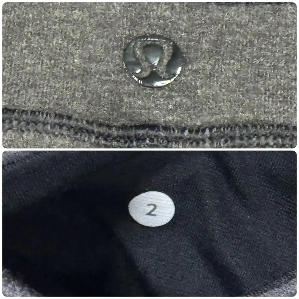 Lululemon Skinny Groove Pant Full-On Luon Yoga Leggings Size 2 Gray